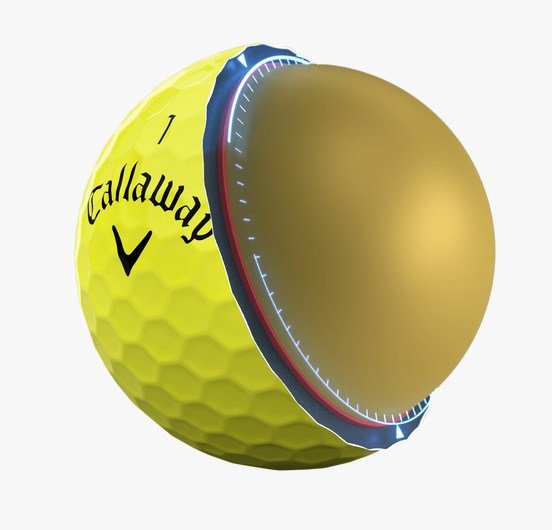 Callaway Warbird Distance+ golf balls, yellow