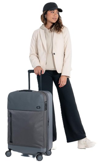 Ogio Pace Pro Hybrid Checked 72-74L travel bag, grey pinstripe