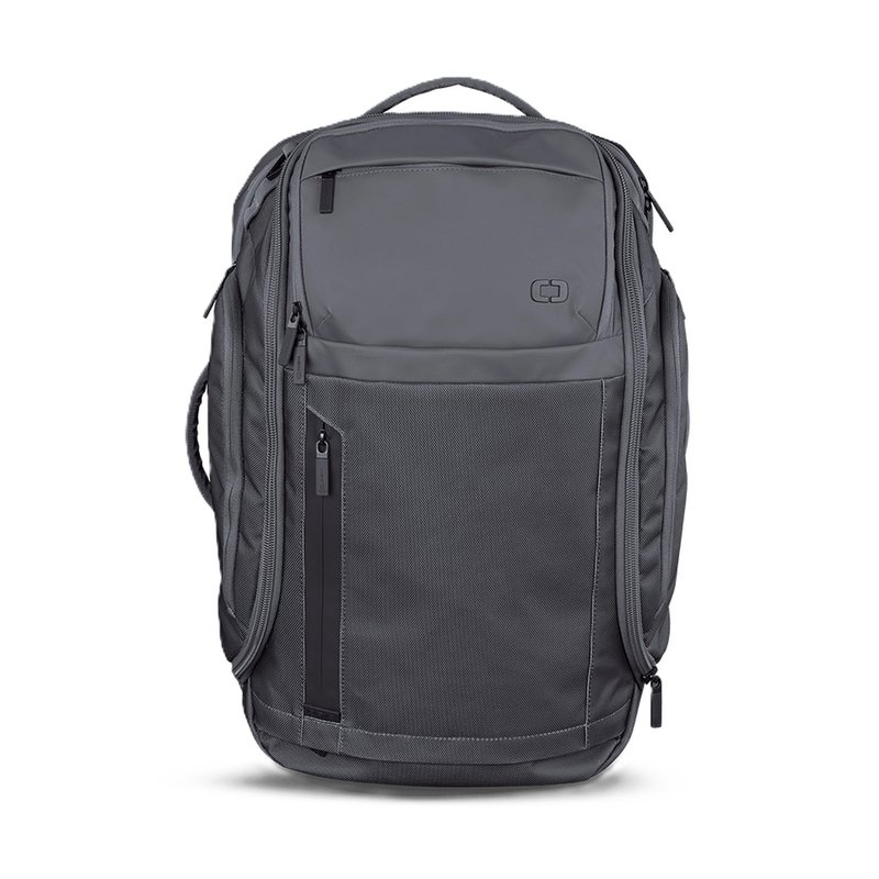 Ogio Pace Pro Max 45L Travel Pack bag, grey pinstripe
