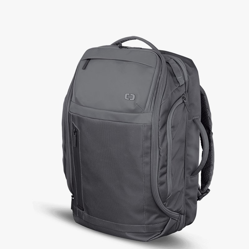 Ogio Pace Pro Max 45L Travel Pack bag, grey pinstripe