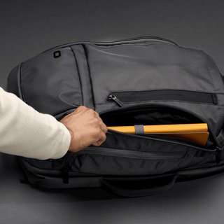Ogio Pace Pro Max 45L Travel Pack bag, grey pinstripe