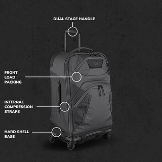 Ogio Renegade 26" 4-Wheel Travel Bag 52L travel bag, titanium