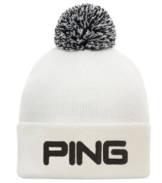 PING Classic Bobble winter hat, white