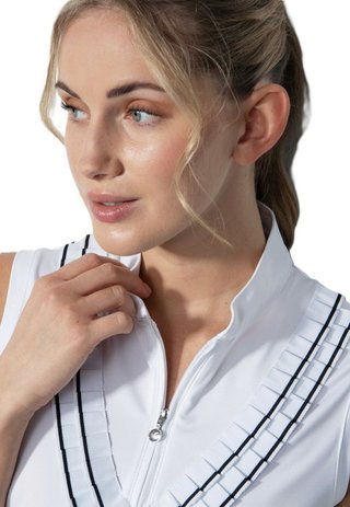 Daily Sports ISTRES Sleeveless women's polo, white