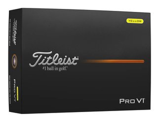 Titleist Pro V1 golf balls 2025, yellow