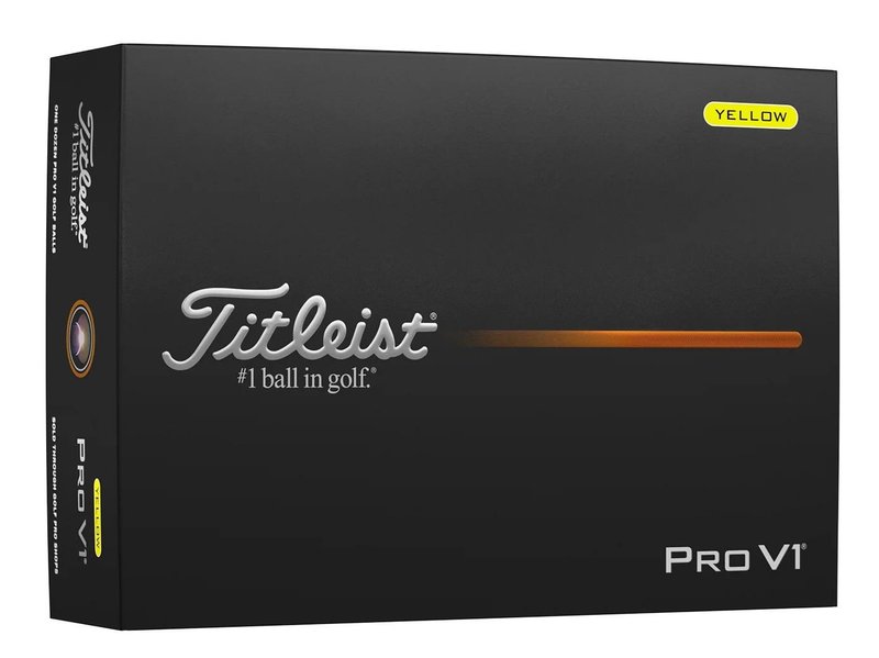 Titleist Pro V1 golf balls 2025, yellow