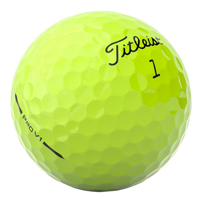 Titleist Pro V1 golf balls 2025, yellow