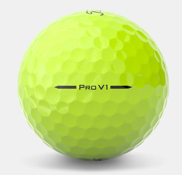 Titleist Pro V1 golf balls 2025, yellow
