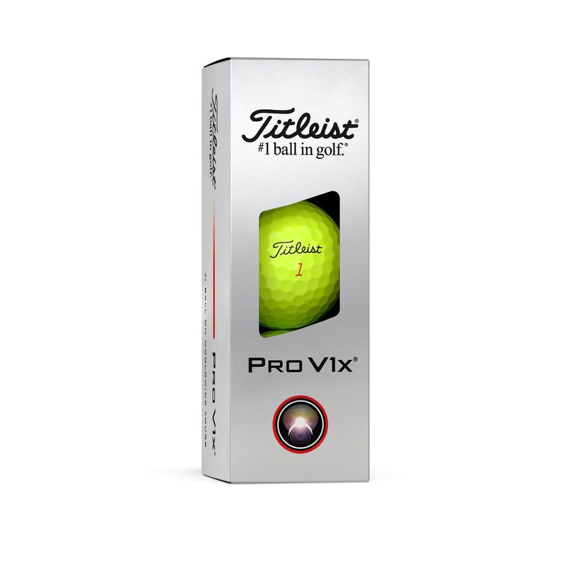 Titleist Pro V1x 2025 golf balls, yellow