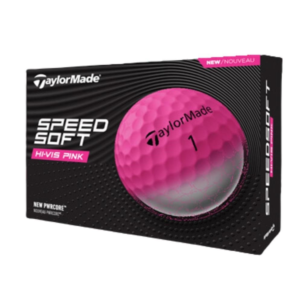 TaylorMade SpeedSoft golf balls, pink