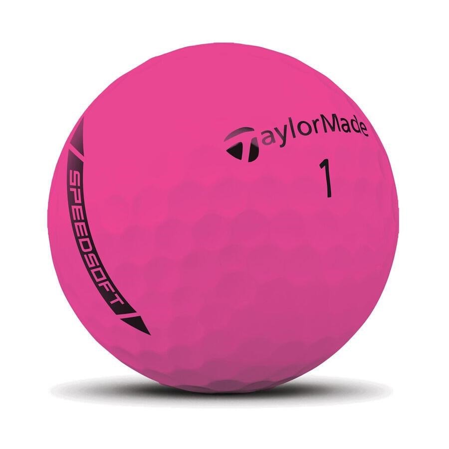 TaylorMade SpeedSoft golf balls, pink