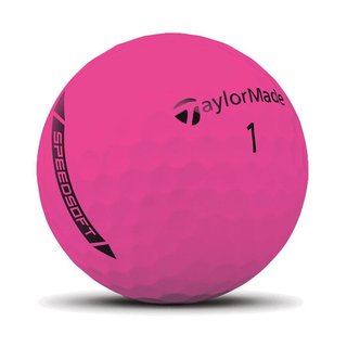 TaylorMade SpeedSoft golf balls, pink