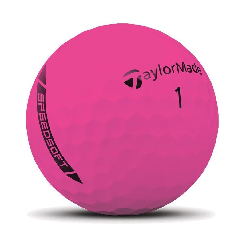 TaylorMade SpeedSoft golf balls, pink