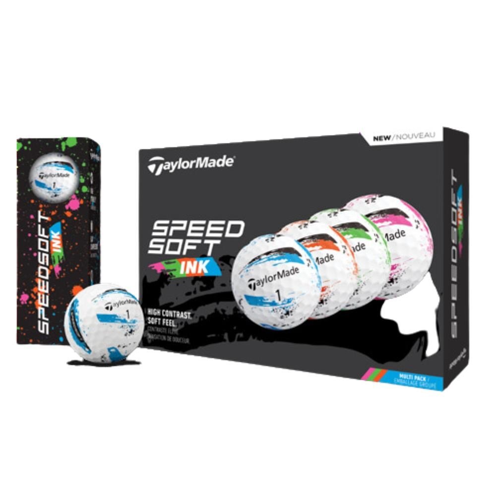 TaylorMade SpeedSoft Ink golf balls (12 balls), multi