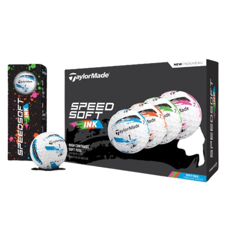 TaylorMade SpeedSoft Ink golf balls (12 balls), multi