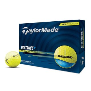 TaylorMade Distance+ golf balls, yellow