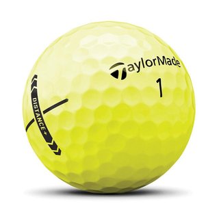 TaylorMade Distance+ golf balls, yellow