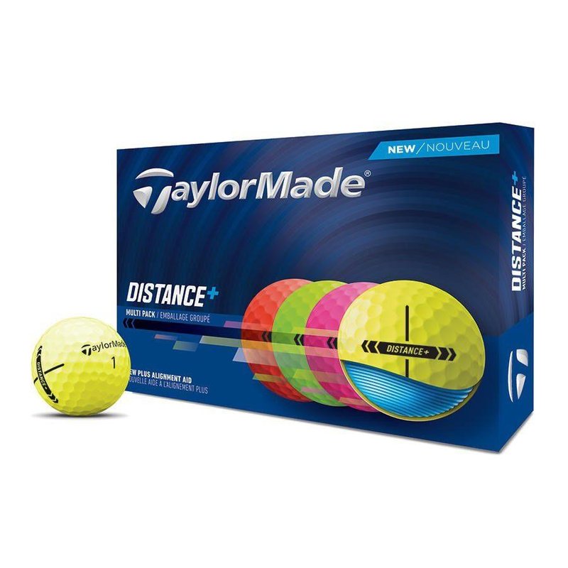 TaylorMade Distance+ golf balls (12 balls), multi pack