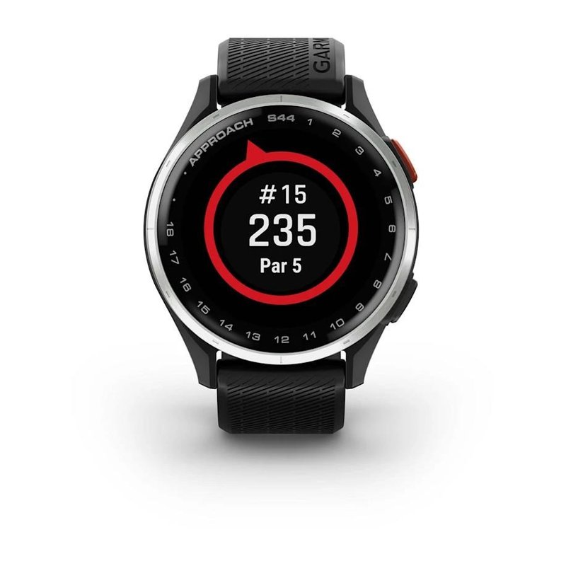 Garmin Approach S44 GPS Watch, black/silver aluminium