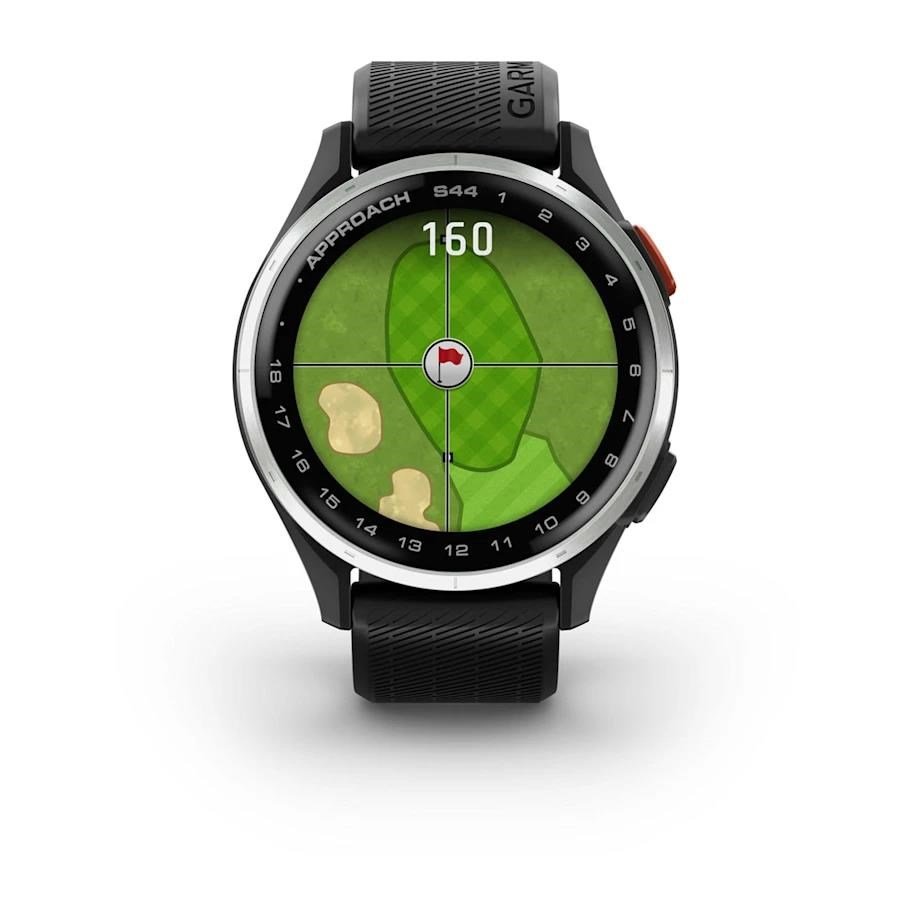 Garmin Approach S44 GPS Watch, black/silver aluminium