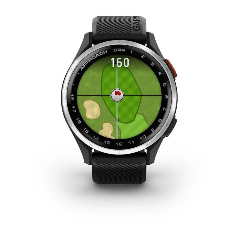 Garmin Approach S44 GPS Watch, black/silver aluminium