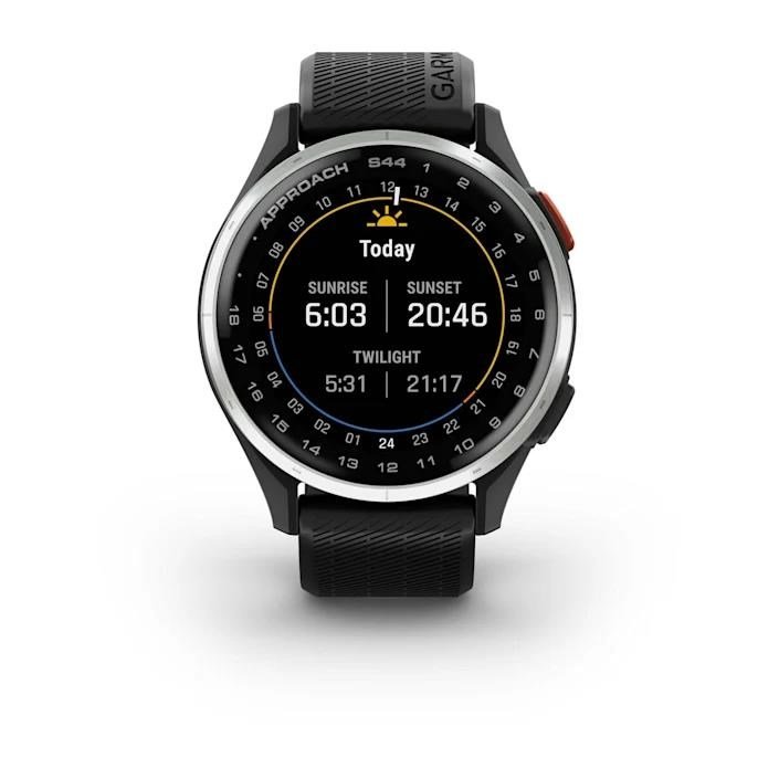 Garmin Approach S44 GPS Watch, black/silver aluminium