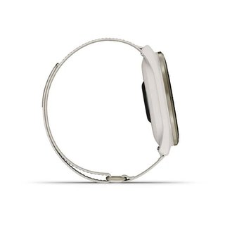 Garmin Approach S50 GPS Watch, ivory nylon/cream gold aluminium
