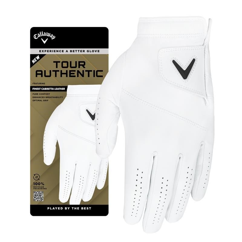 Callaway Tour Authentic mens golf glove, white