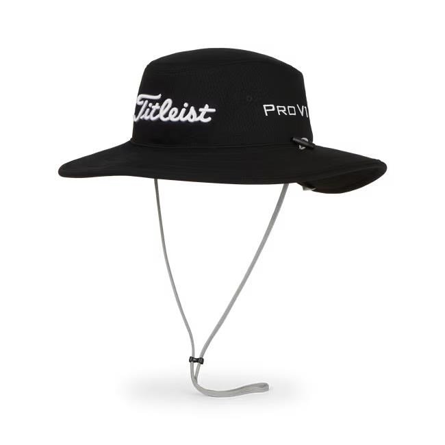 Titleist Tour Aussie men's bucket hat, black/white