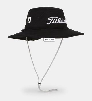 Titleist Tour Aussie men's bucket hat, black/white