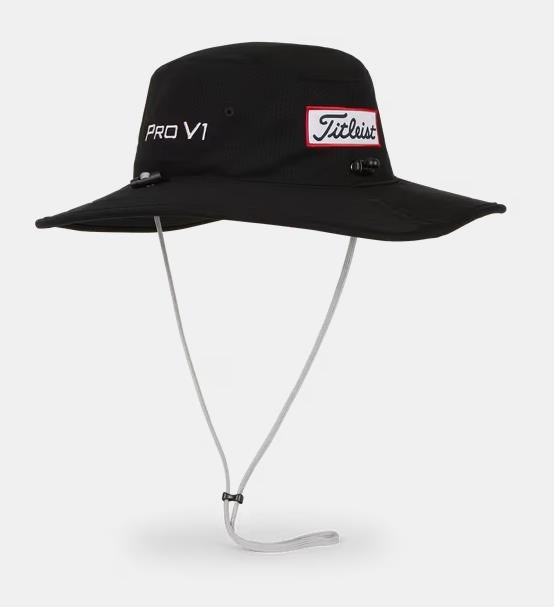 Titleist Tour Aussie men's bucket hat, black/white