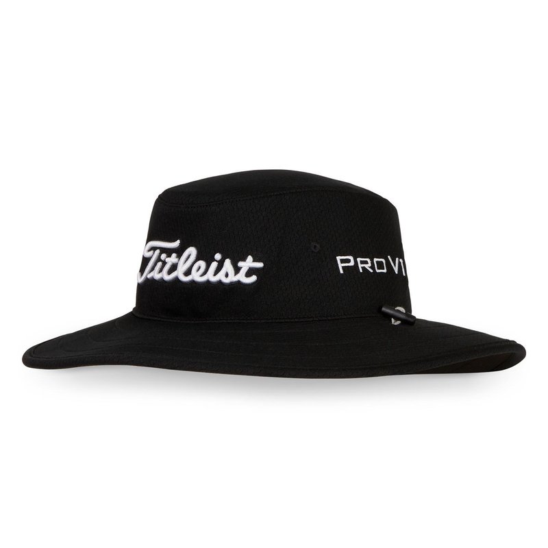 Titleist Tour Aussie men's bucket hat, black/white