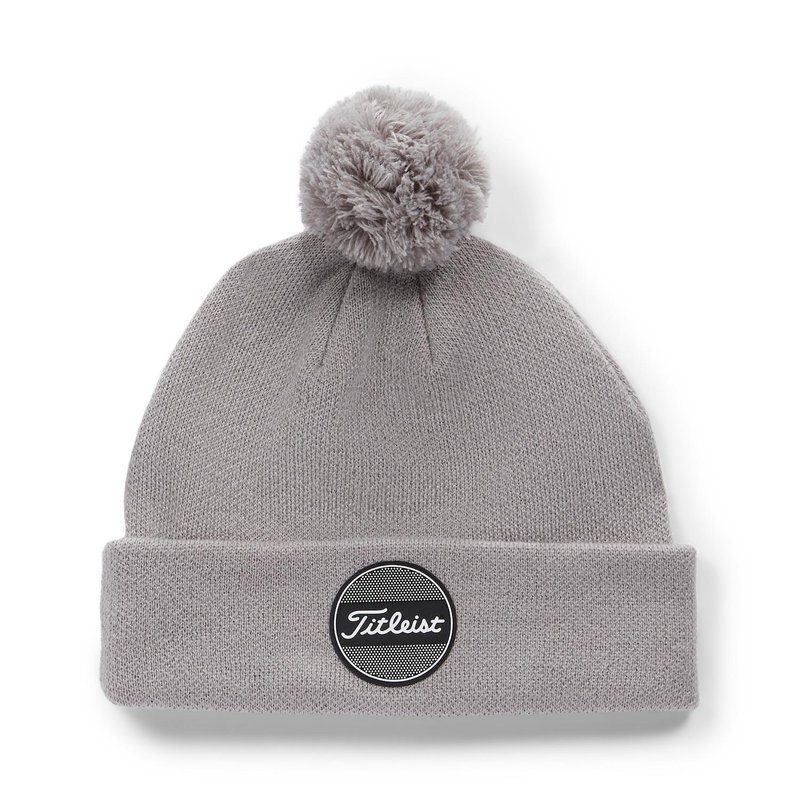 Titleist Boardwalk Pom Pom men's winter hat, grey