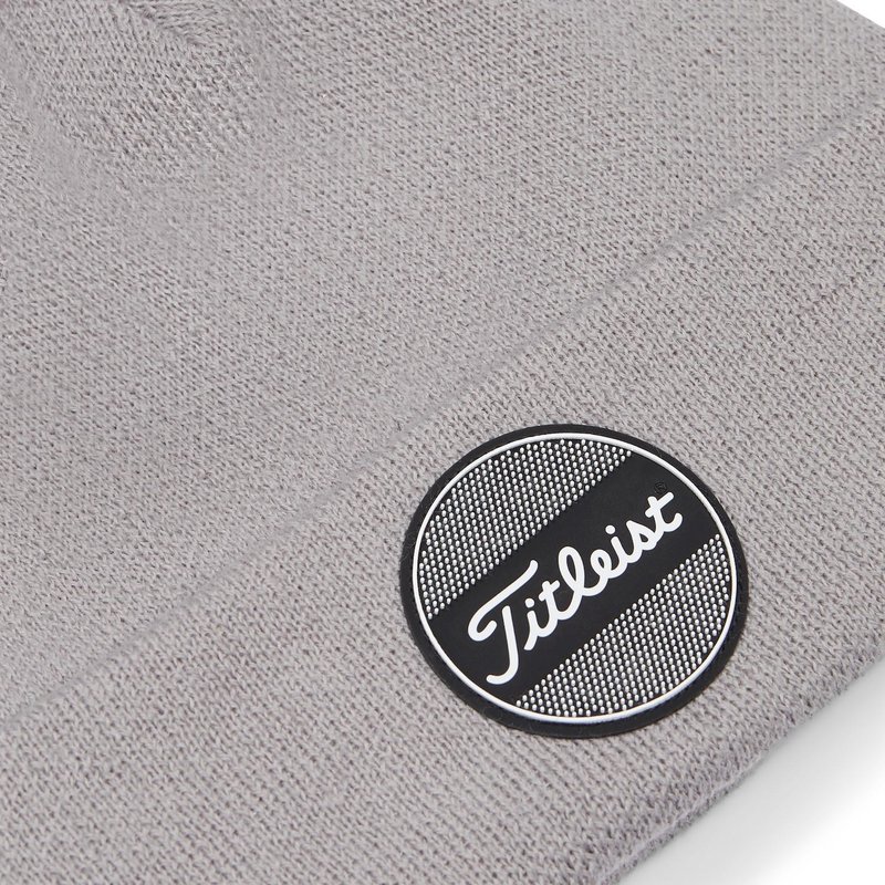 Titleist Boardwalk Pom Pom men's winter hat, grey