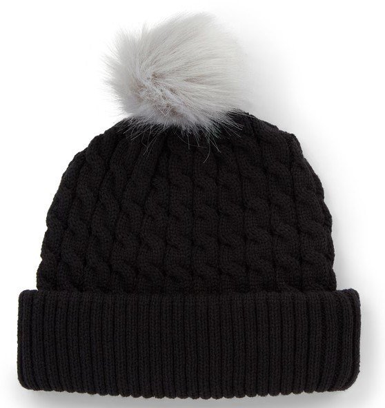 Titleist Cable Knit Pom Pom women's winter cap, black