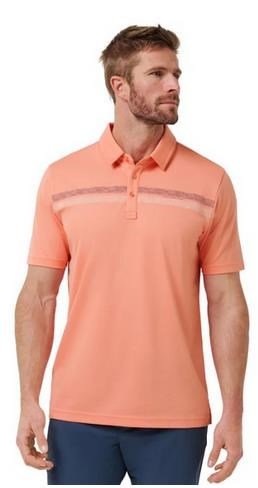 Travis Mathew Roaming Routes men's polo, coral fusion