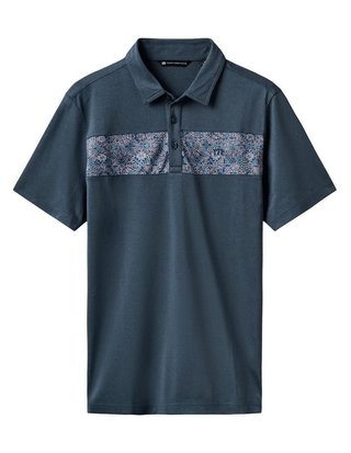 Travis Mathew Good Good Acropolis men's polo, mood indigo/vintage indigo
