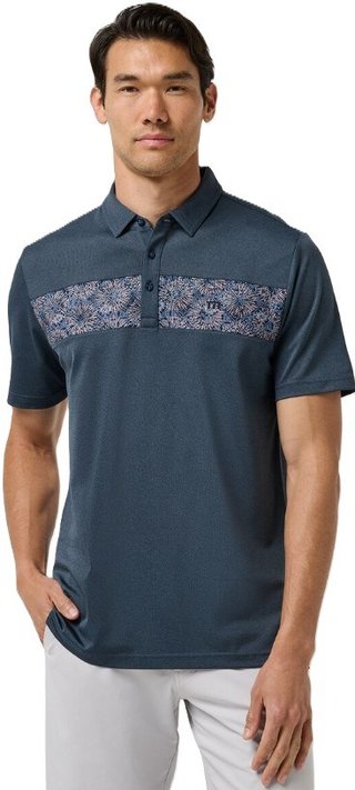 Travis Mathew Good Good Acropolis men's polo, mood indigo/vintage indigo