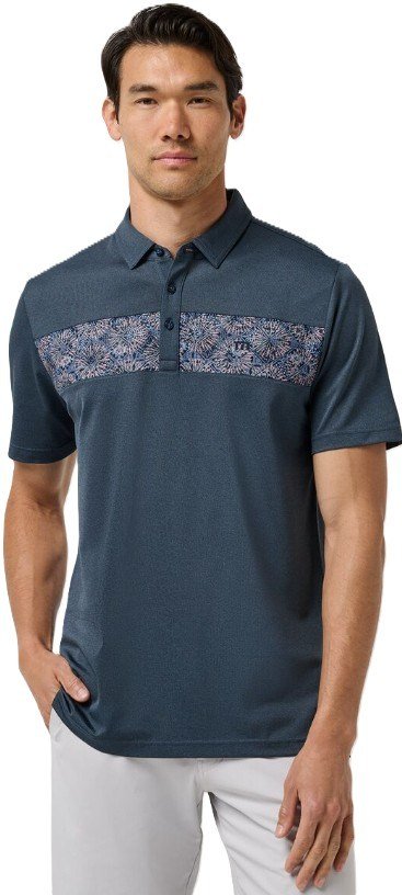 Travis Mathew Good Good Acropolis men's polo, mood indigo/vintage indigo