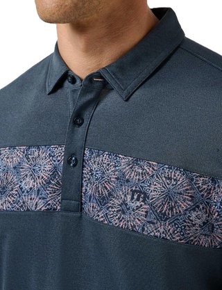 Travis Mathew Good Good Acropolis men's polo, mood indigo/vintage indigo