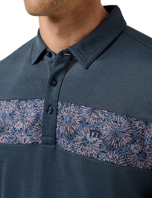 Travis Mathew Good Good Acropolis men's polo, mood indigo/vintage indigo