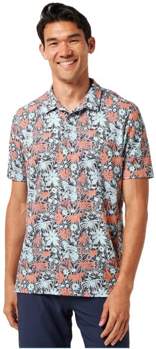 Travis Mathew Featherweight Sand men's polo, heather medium grey