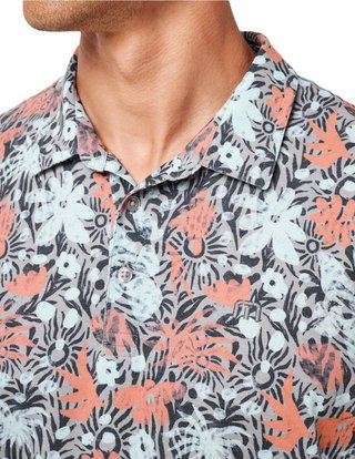 Travis Mathew Featherweight Sand men's polo, heather medium grey