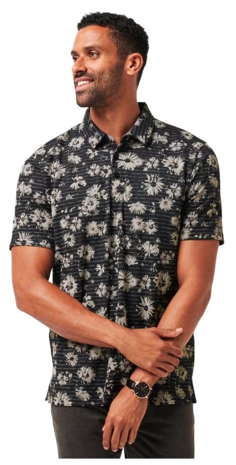 Travis Mathew Shaved Grove men's polo, black