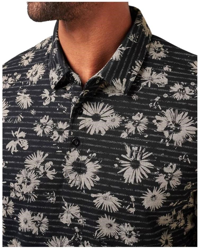 Travis Mathew Shaved Grove men's polo, black