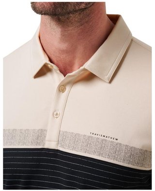 Travis Mathew Hang Glide men's polo, italian sand
