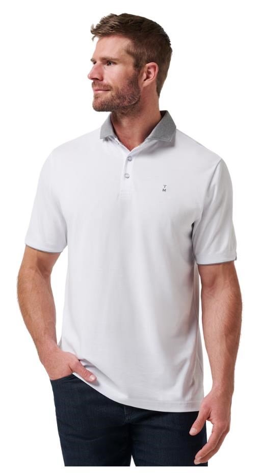 Travis Mathew Reservation Number men's polo, white
