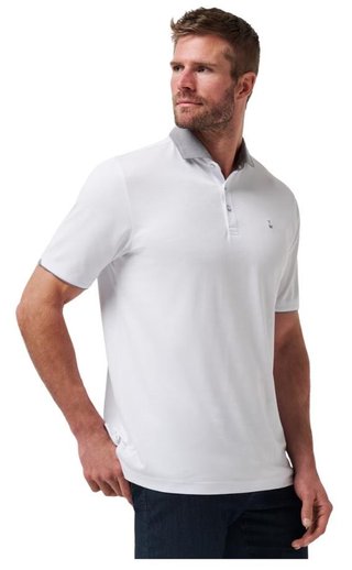 Travis Mathew Reservation Number men's polo, white
