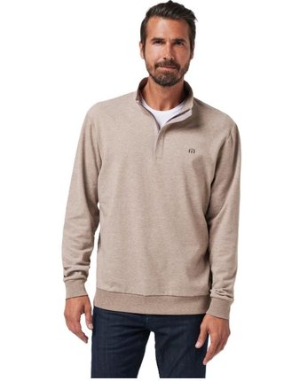 Travis Mathew CLOUD QUARTER ZIP 2.0 men's fleece hoodie, portabella