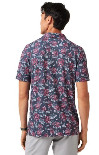 Travis Mathew FEATHERWEIGHT FLOURISH men's polo, mood indigo/vintage indigo